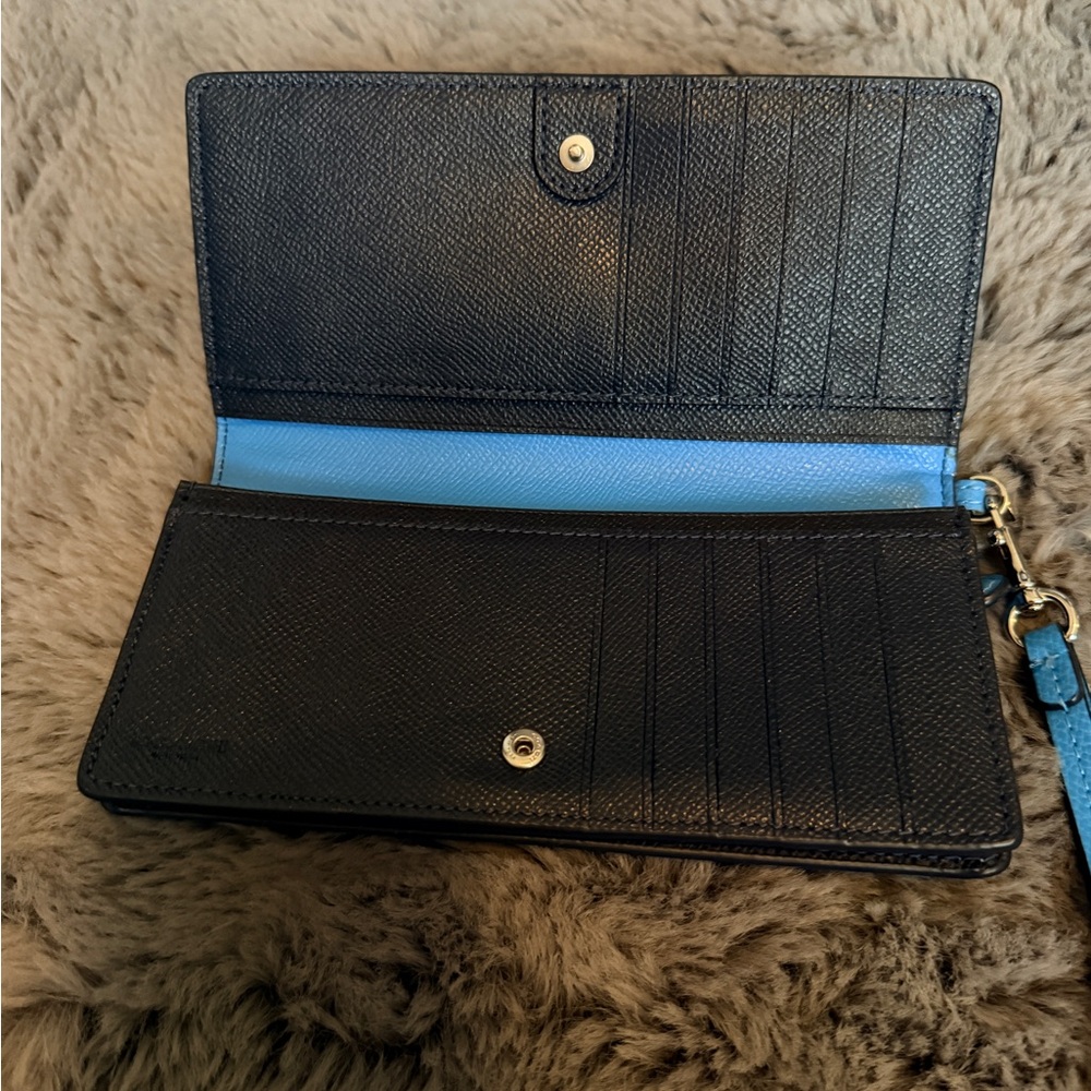 Coach Vibrant Blue Wristlet - Picture 3 of 5